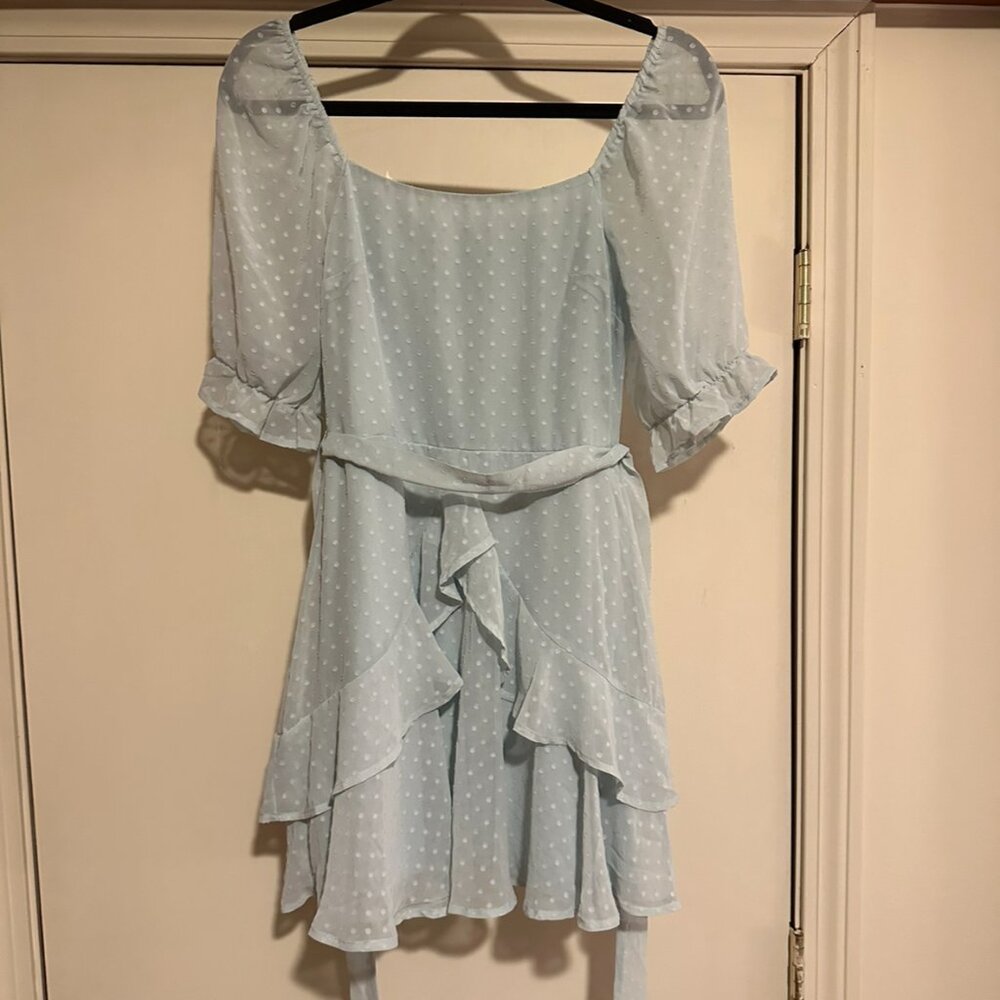 Altar'd State Blue Frilly Dress - Size Small